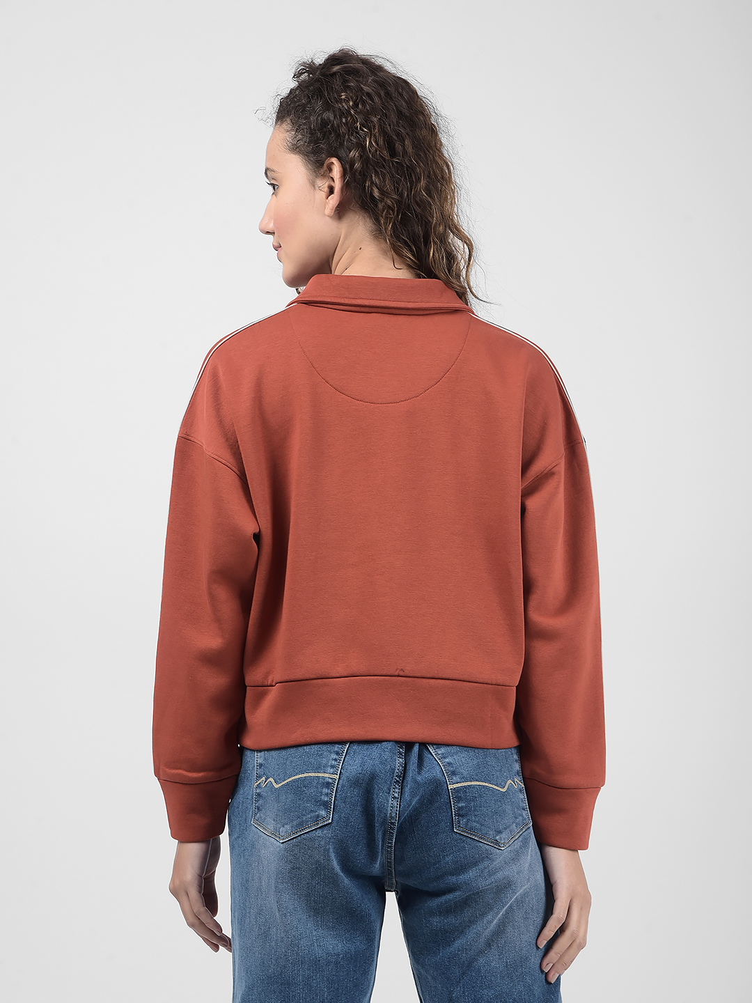 Numero Uno Women Solid Brown Sweat Shirt